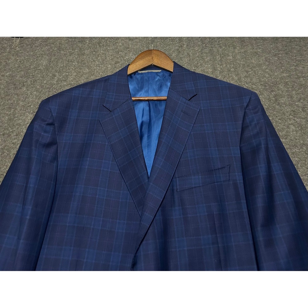 Canali Navy Blue Windowpane Sport Coat